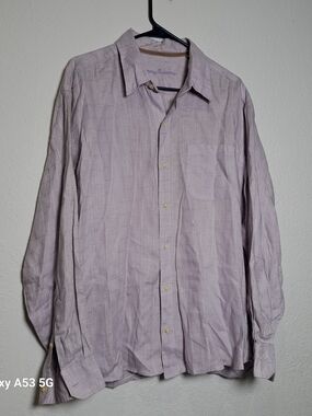 Tommy Bahama Lavender Textured Button-Up Shirt